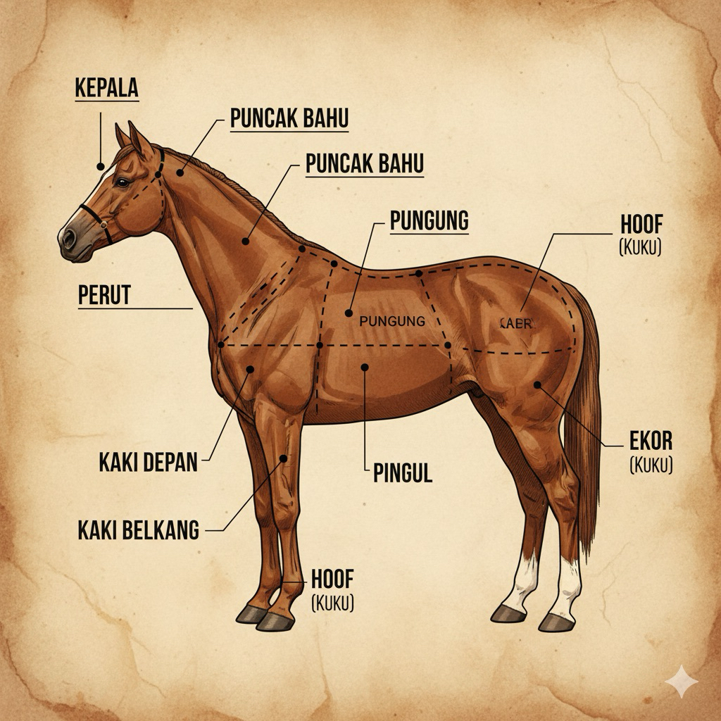 Daging Kuda Segar Pilihan - Potongan Custom