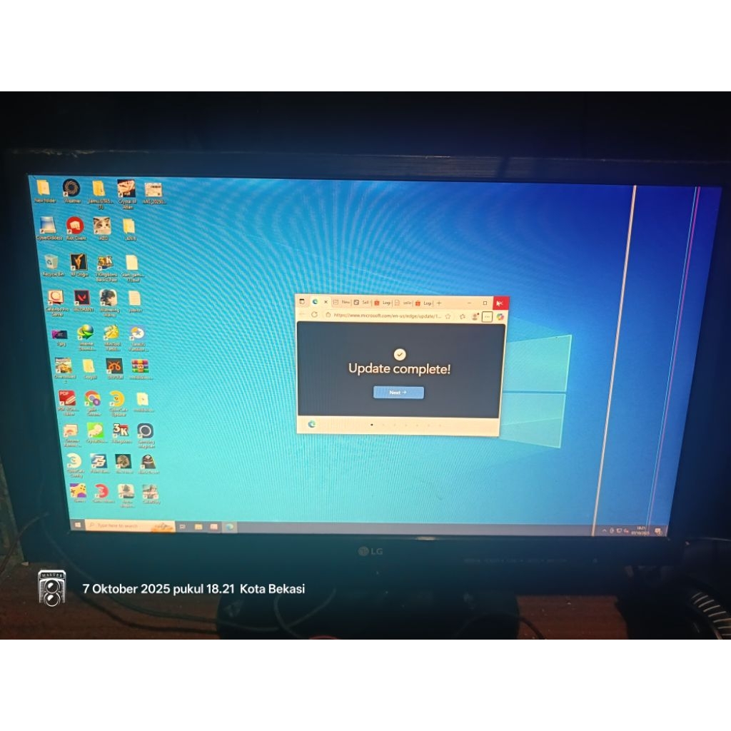 MONITOR LG 22Inch Minus Garis