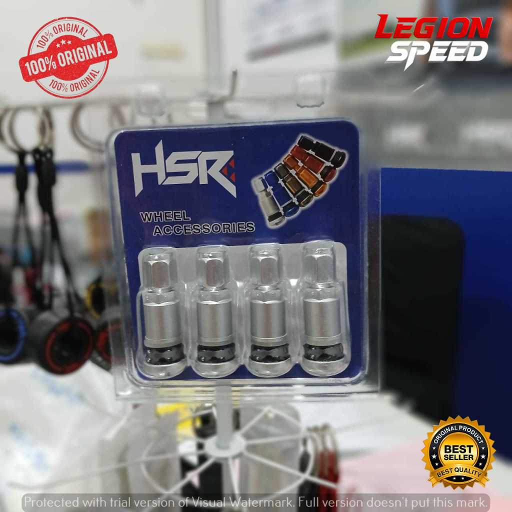 PENTIL VELG HSR RACING MOBIL WARNA SILVER BAHAN ALLOY || TOKO VELG DAN BAN TERMURAH DIBEKASI