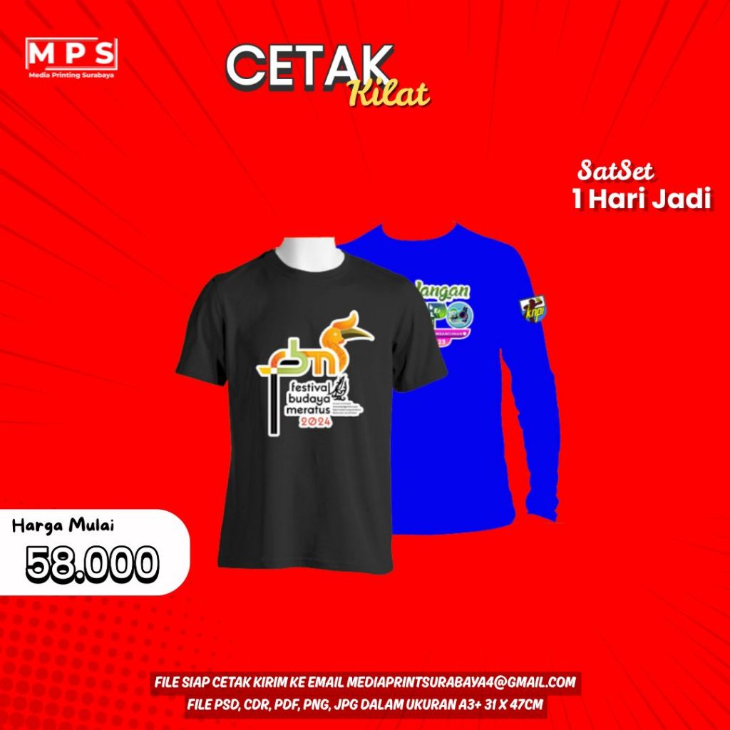 SABLON KAOS CUSTOM BISA FOTO SENDIRI