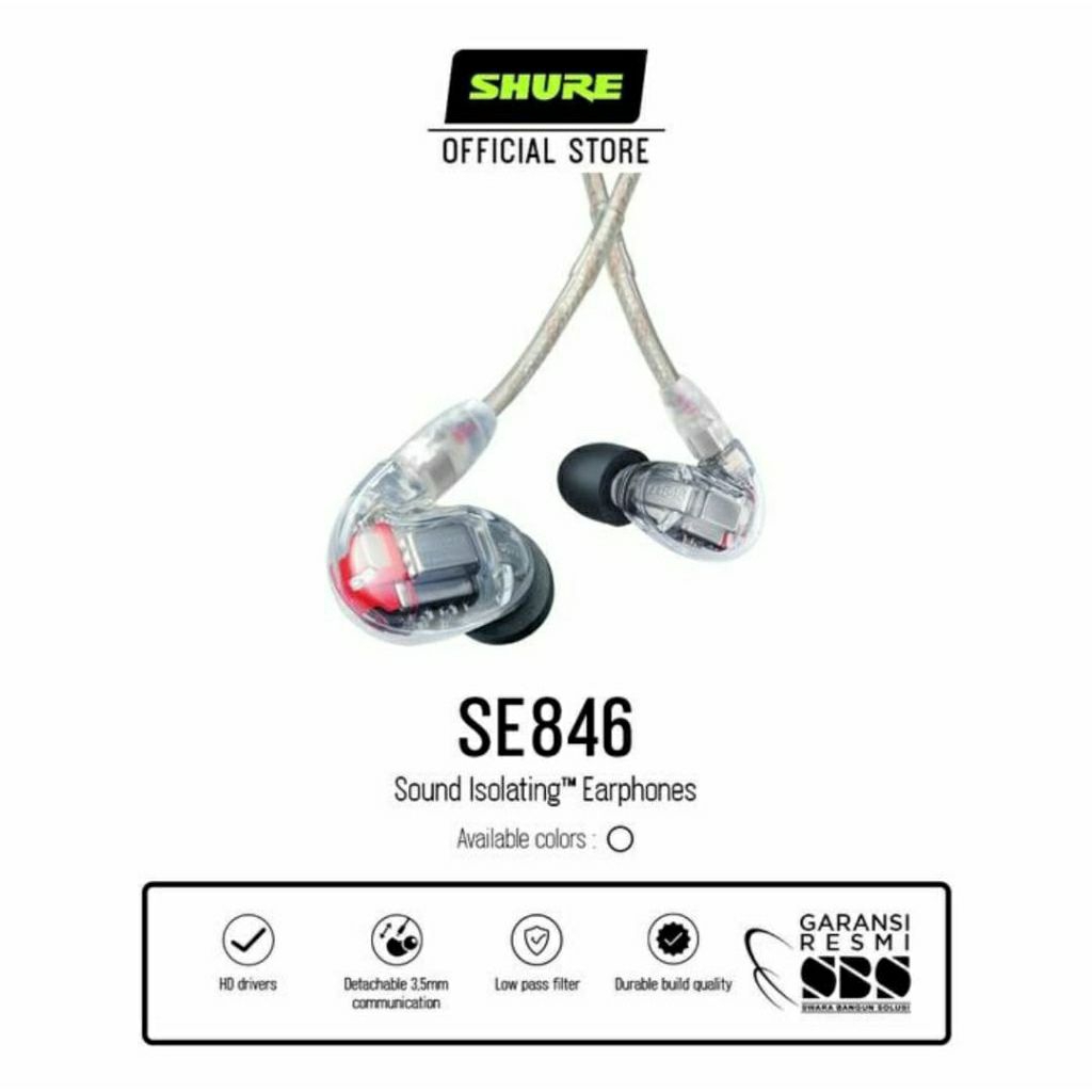 shure earphone SE846BACL+UNI-A clear