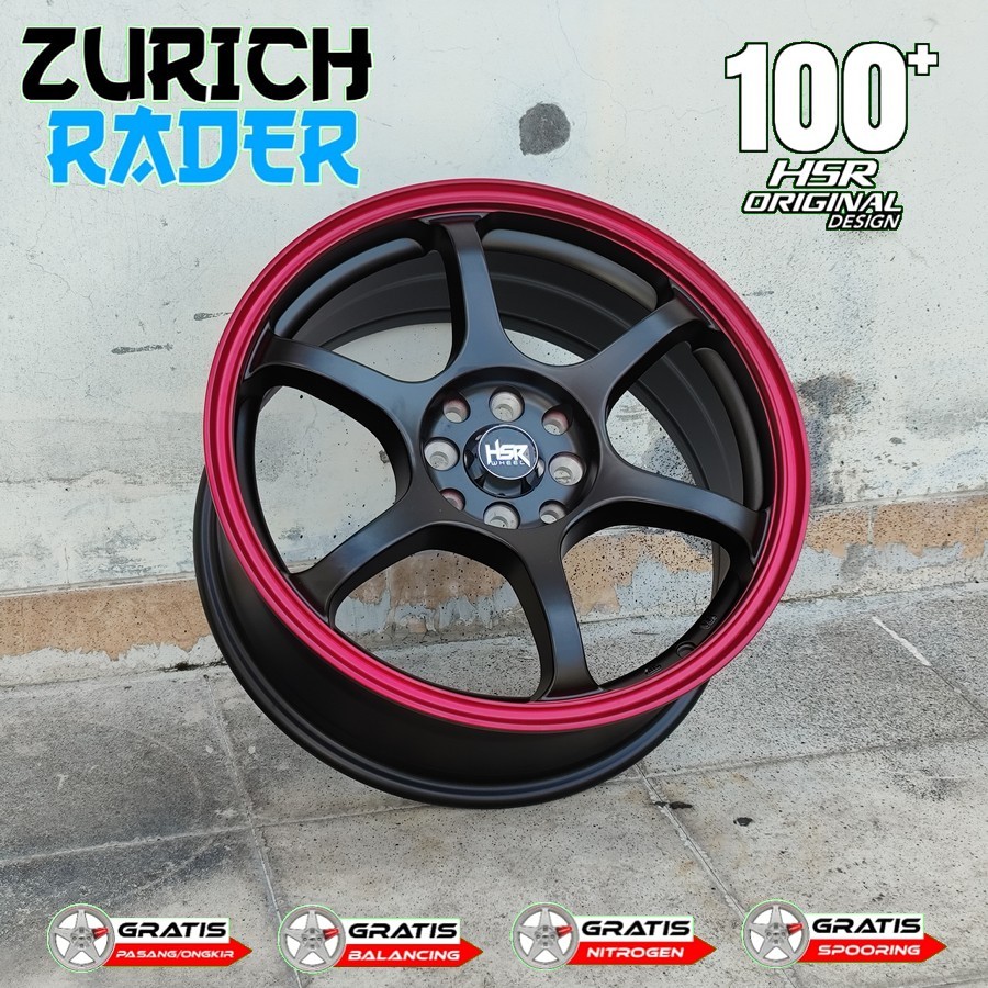 Velg Mobil Hsr Ring 17 Misaki Pcd 4x100 4x114,3 Untuk Yaris City Rocky Kijang Lgx Panther Avanza