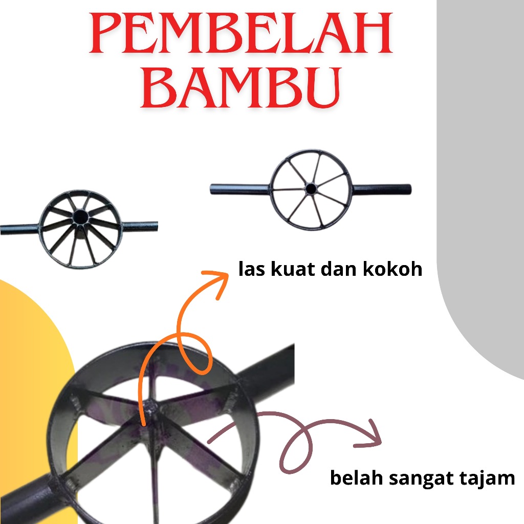Alat pembelah bambu manual belah 8 TERMURAH