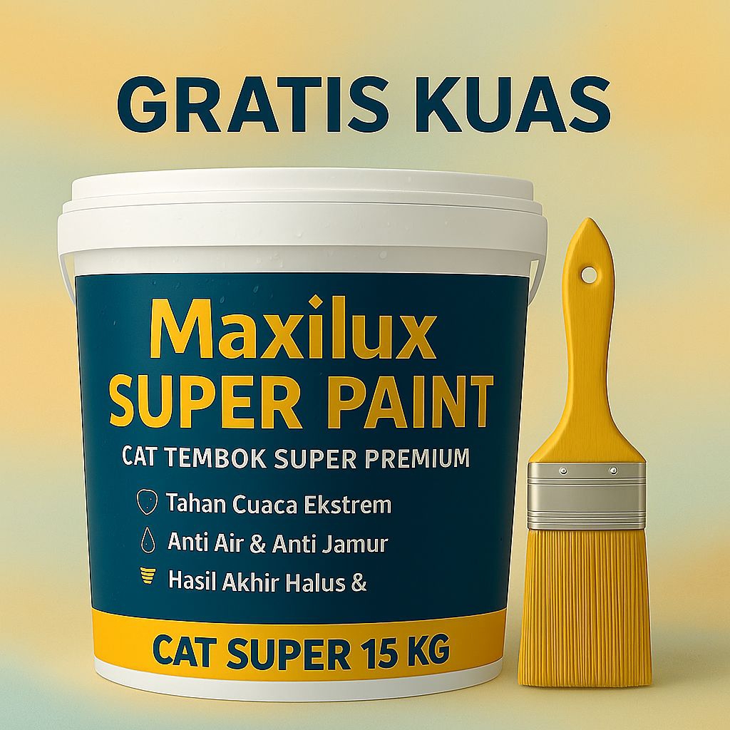 Cat Tembok Maxilux Propaint 15kg – Cat Dinding Super Premium Anti Jamur & Cepat Kering + Gratis Kuas
