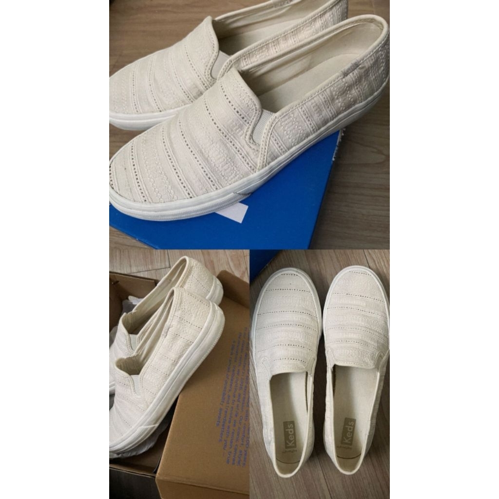 KEDS DOUBLE DECKER EYELET WHITE [PRELOVED]