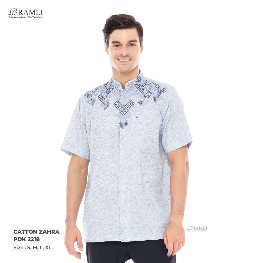 Obral Ramli Baju Koko Lengan Pendek Katun Zahra