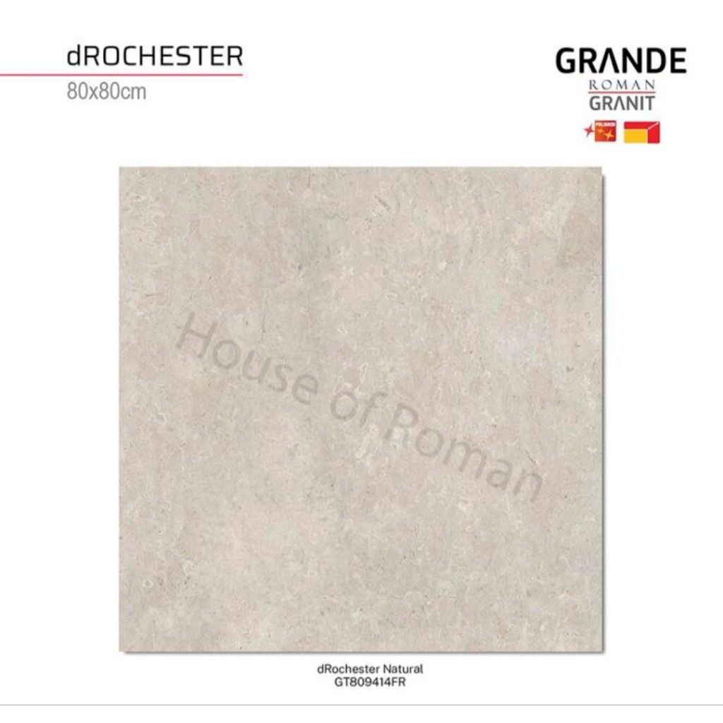Roman Granit GT809414FR dRochester Natural 80x80 Kw1