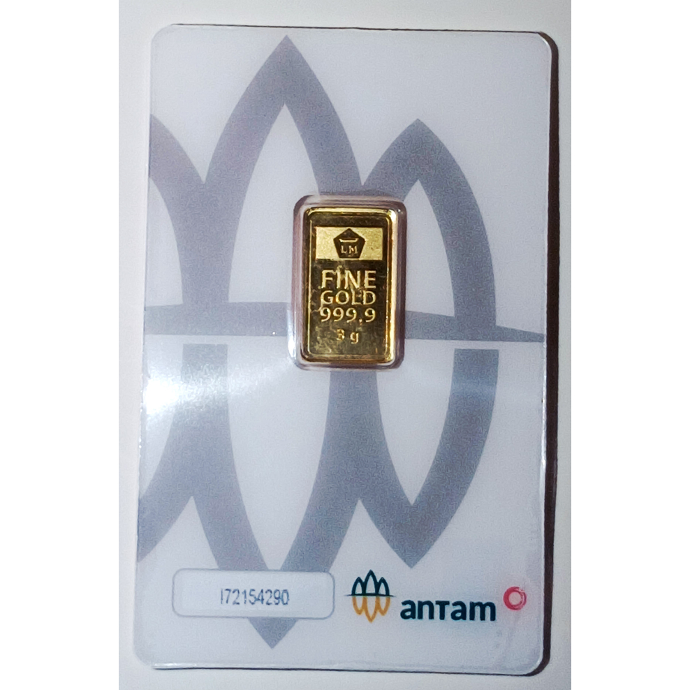 Emas Antam Batangan 3 gr CertiEye London Bullion Market Association
