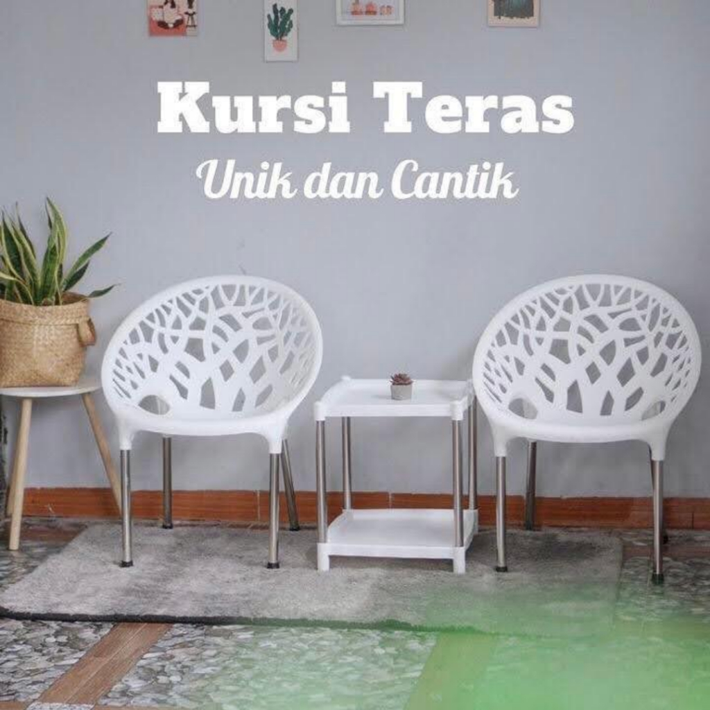 MONDOWARE | Kursi Balkon Estetik/Kursi Santai Unik Cantik/Kursi Rumah Premium/Kursi Ruang Tamu/Kursi