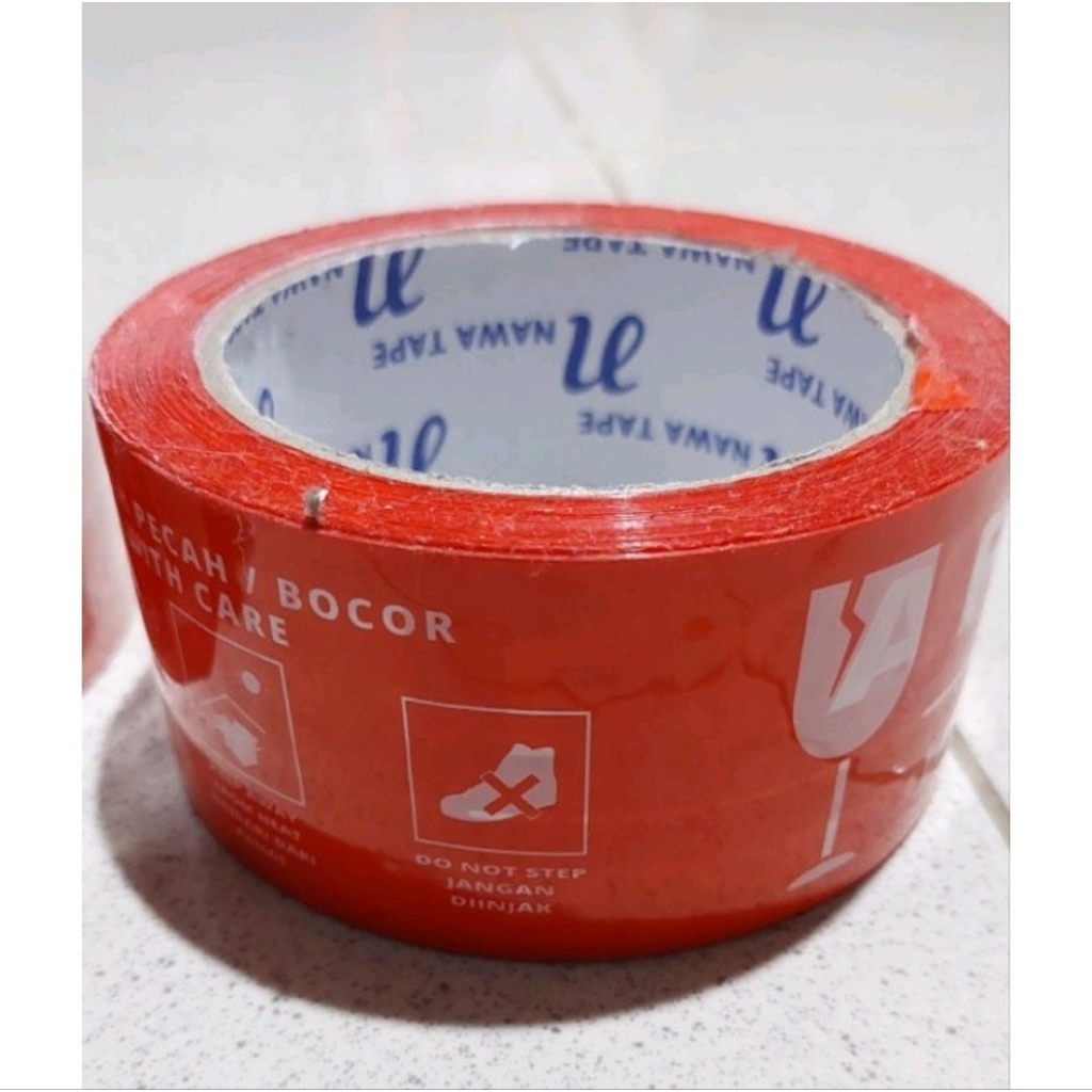 lakban fragile/ lakban anti banting/ lakban nawa tape