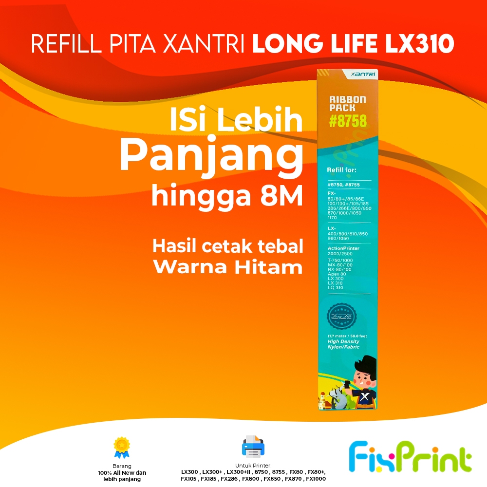 Ribbon Pita Printer Xantri LX300 LX300+ LX300+II (Pita Refill)