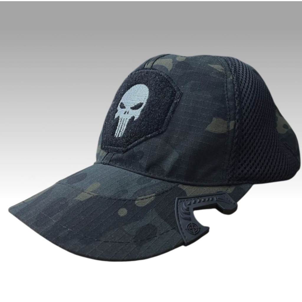 topi tactical/topi coak logo tengkorak