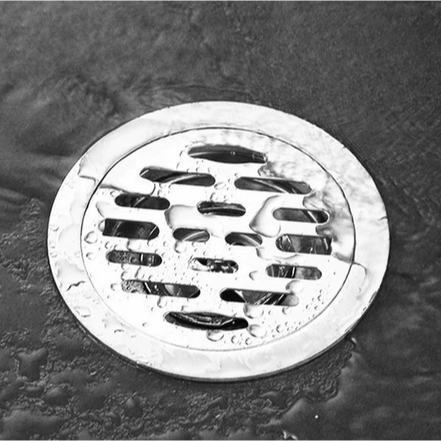 Saringan Penutup Saluran Pembuangan Air Got Kamar Mandi Wastafel Floor Drain Stainless Bulat 10cm