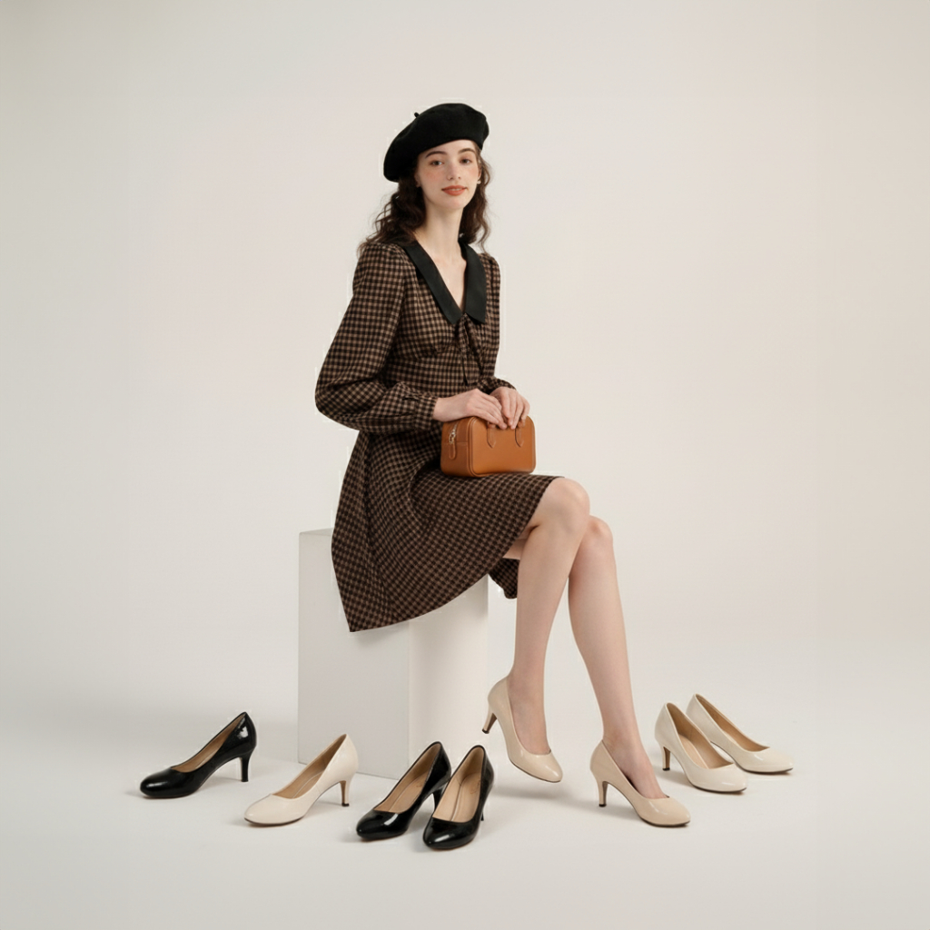 Alova Basic Pump Sepatu Kerja Heel 7cm Hak Runcing Wanita