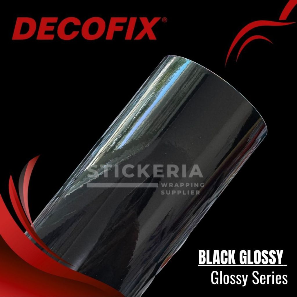 Skotlet Hitam Glossy Sticker Motor Mengkilap