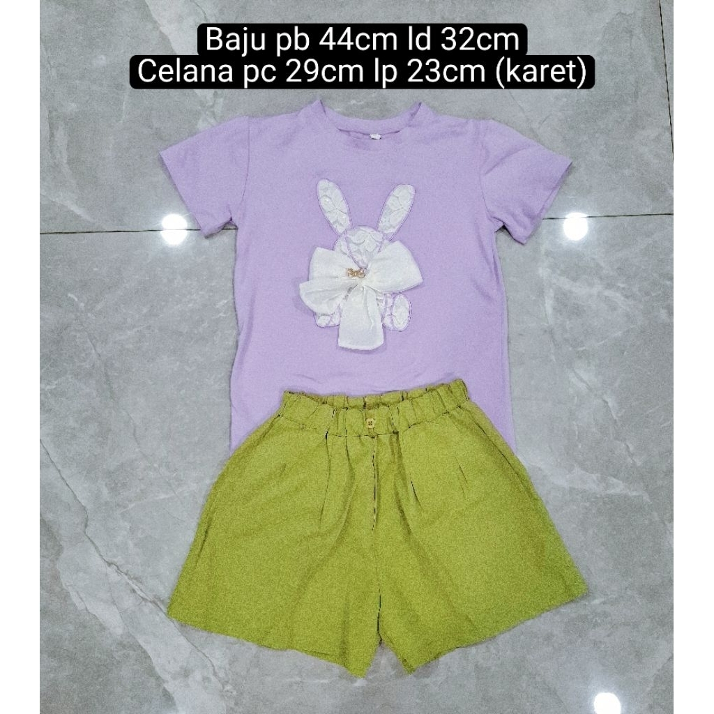 PRELOVED setelan baju anak cewek usia 6thn