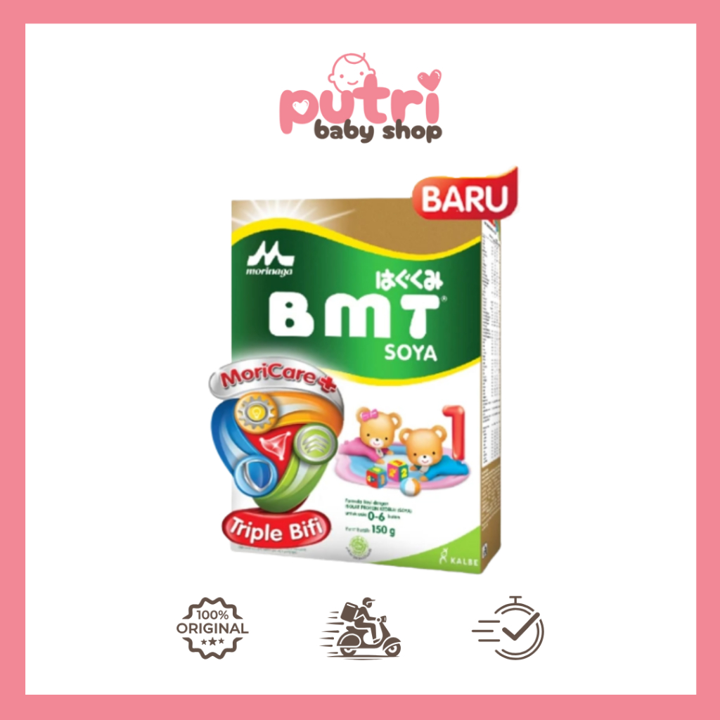 [PUTRI BABY SHOP] Morinaga BMT Soya 150gr | Susu Formula Soya 0-6 Bulan | ORIGINAL 100%