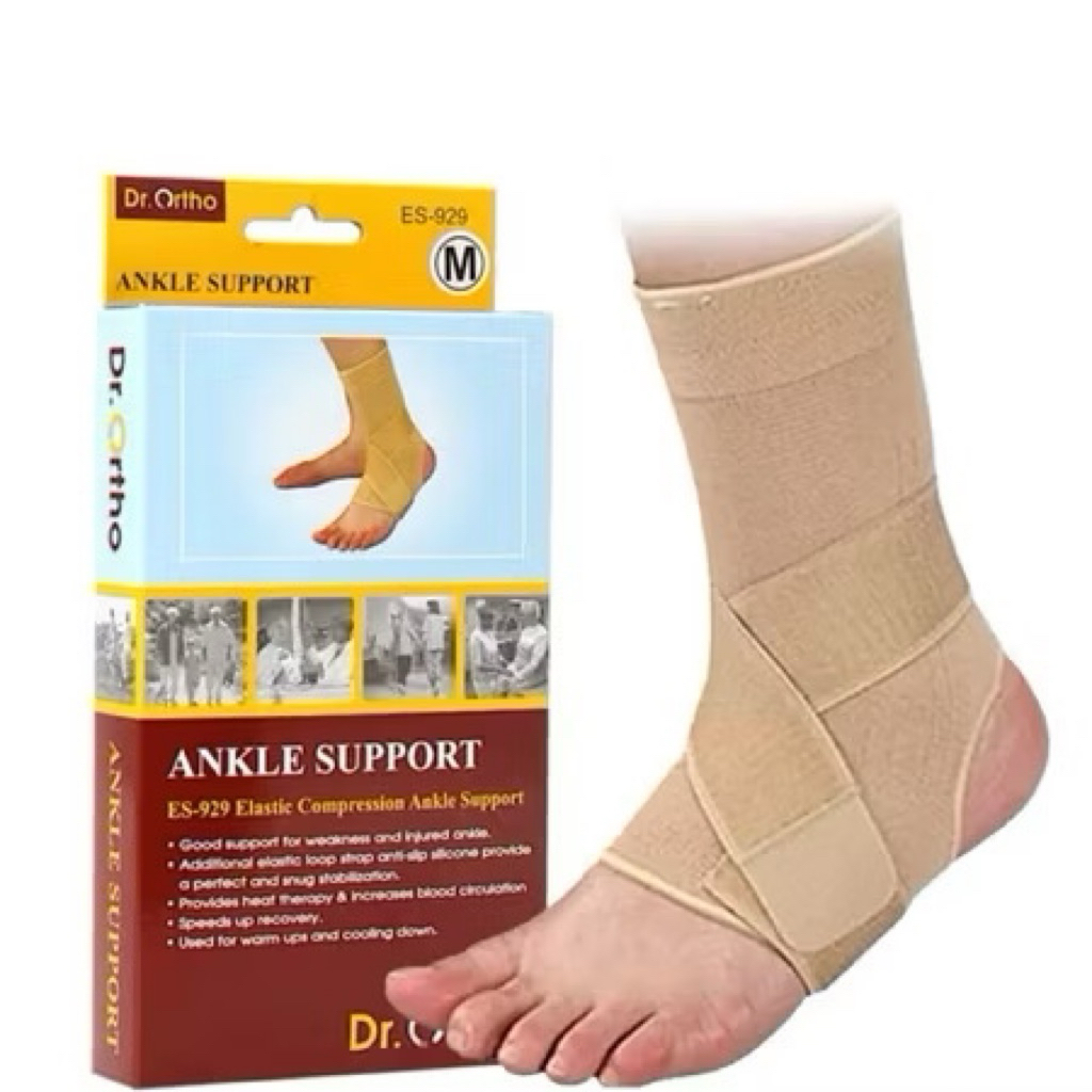 Dr Ortho - Ankle Support Elastic/  Deker Mata Kaki / Elastic Ankle Support with Silicone Dr. Ortho E