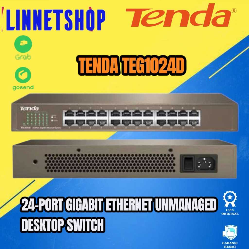 Tenda Gigabit Ethernet Switch TEG1024D 24-Port Tenda Gigabit 24 Port Linnetshop