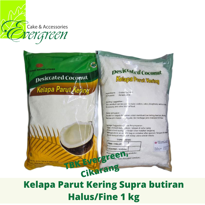 Kelapa Parut Kering Supra butir Halus/Fine berat 1kg