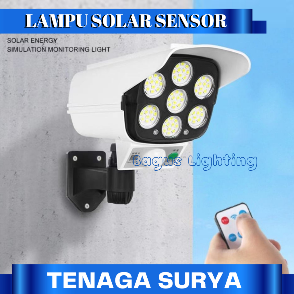 Lampu Waterproof Sensor Light 77 LED Lampu Jalan Sensor