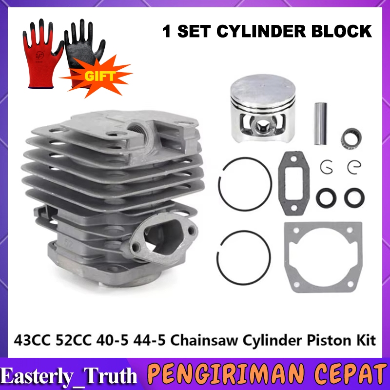 Cylinder Block Assy Komplit Blok Chainsaw 58cc/52cc+paking kop diameter 45.2mm Chainsaw komplit