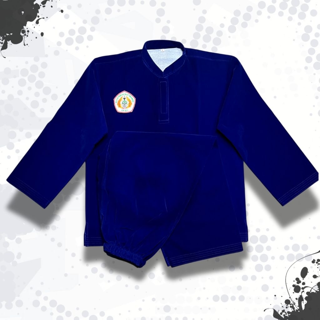 Seragam Bludru Biru Seni Silat