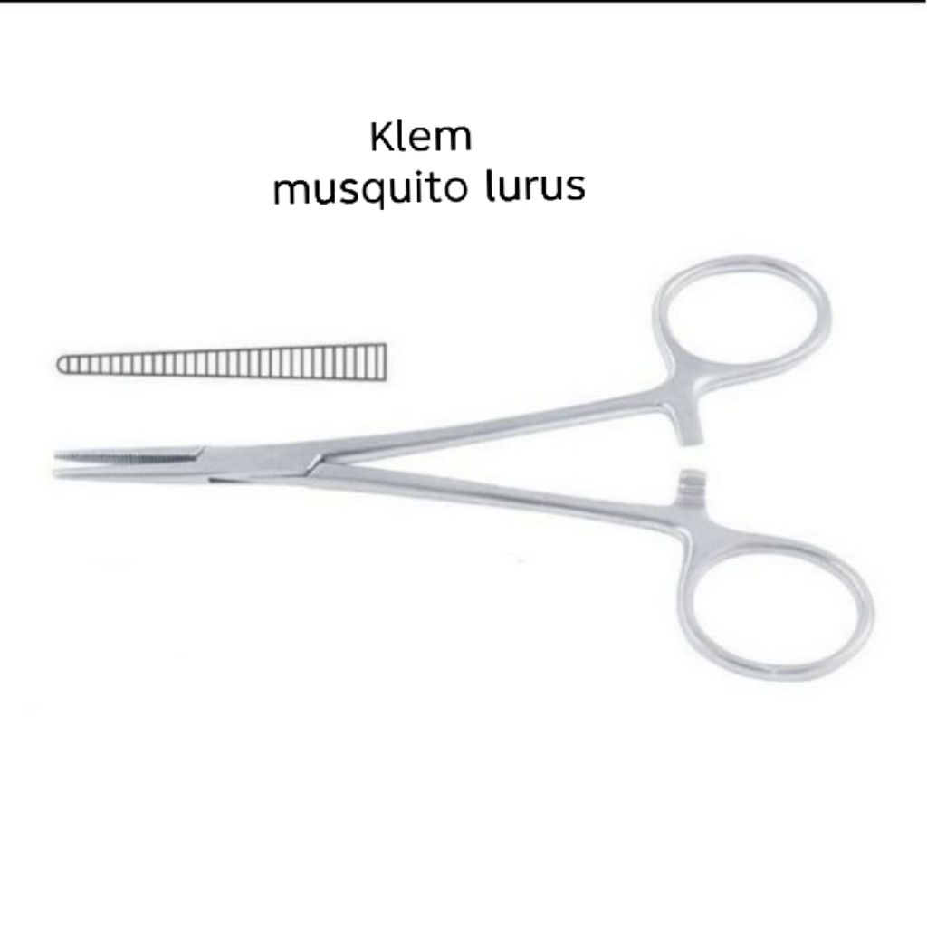 Halstead Musquito Forcep Str 12,5cm Marwa / Musquito Pean Forcep Lurus 12,5cm Marwa