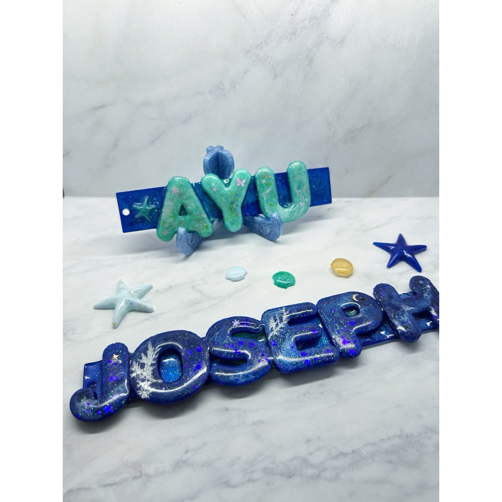 Custom Nametag Resin Art Termurah
