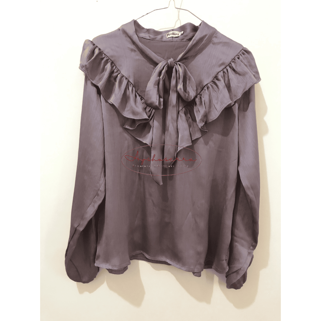 PRELOVED ATASAN WANITA BLOUSE KOREA TOP SILK