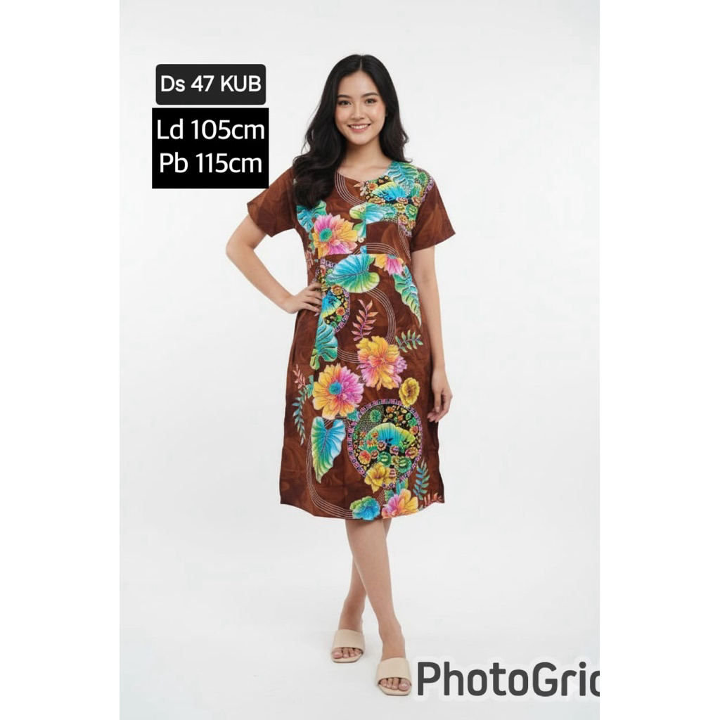 Daster Tali Samping (Chibi)Kencana Ungu Label biru (47)