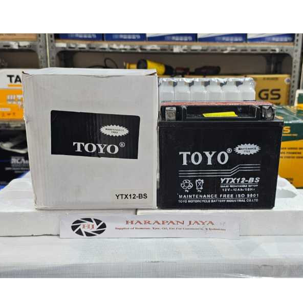 AKI MOTOR TOYO YTX12 12V 12AH KERING