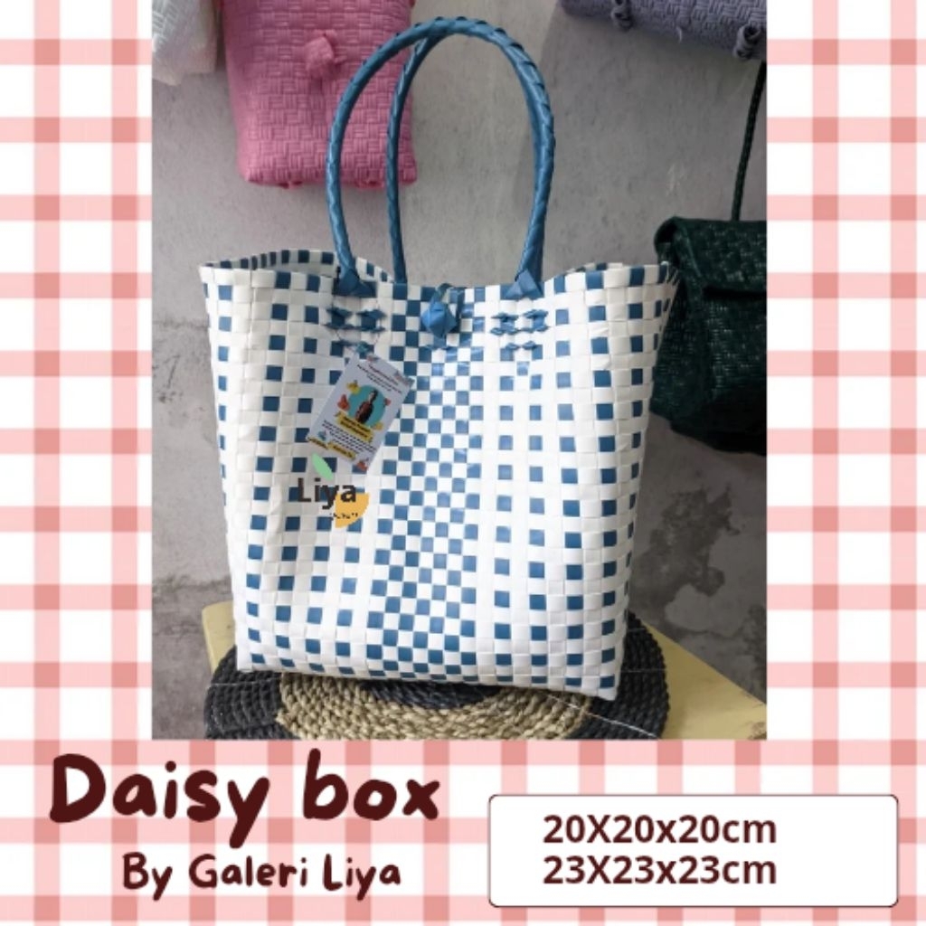Tas anyam box/ tas anyam kotak/ Tas anyam Hampers/ Tas Daisy