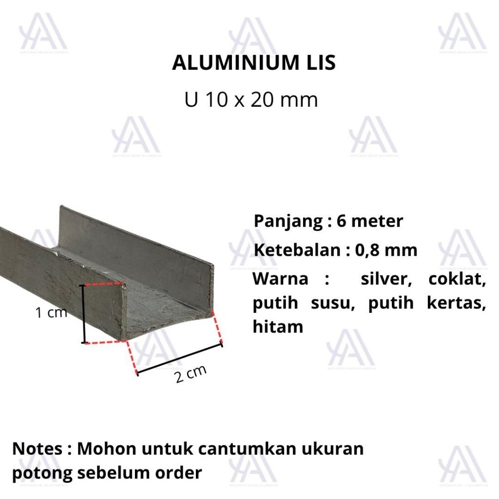Lis U 10 x 20 mm