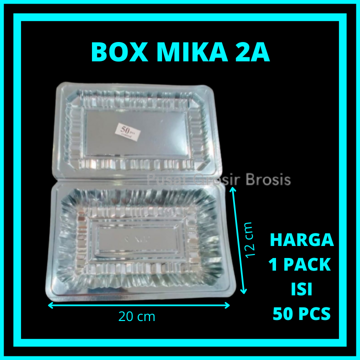 COD - Plastik Mika Kue Ukuran 2A Isi 50pcs / Mika Kotak Makanan / Box Mika Kue Bolu dan Makanan / Mi