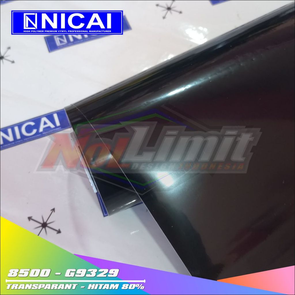 NICAI VPF Transparan 3 Layer Scotlite Lampu Motor Transparan Hitam 80% [ROLL]