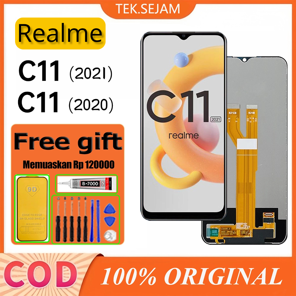【ORIGINAL100%】LCD Realme C11 2021/C11 2020 FULLSET TOUCHSCREEN HD ORIGINAL100%