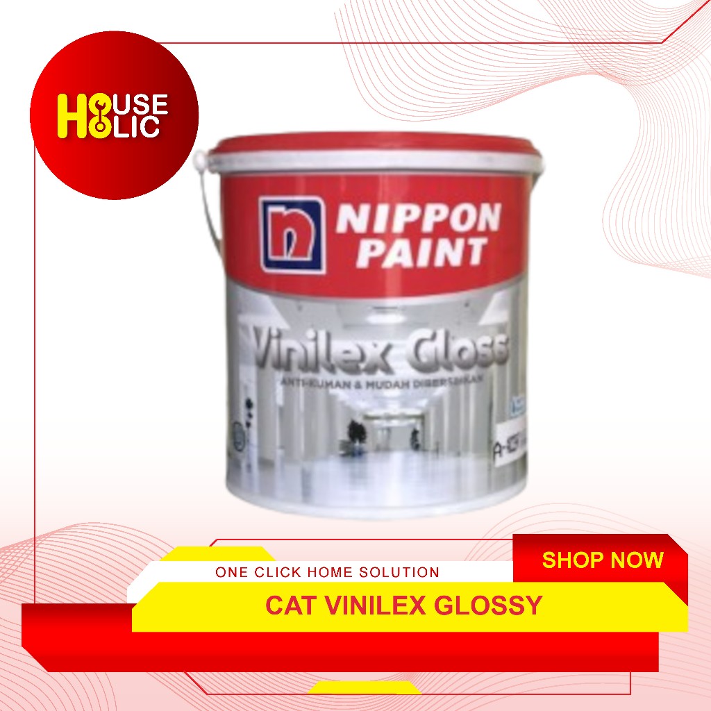 Cat Vinilex Nippon Paint Gloss 2.5 Kg Cat Tembok Dinding Eksterior Ting-Ting