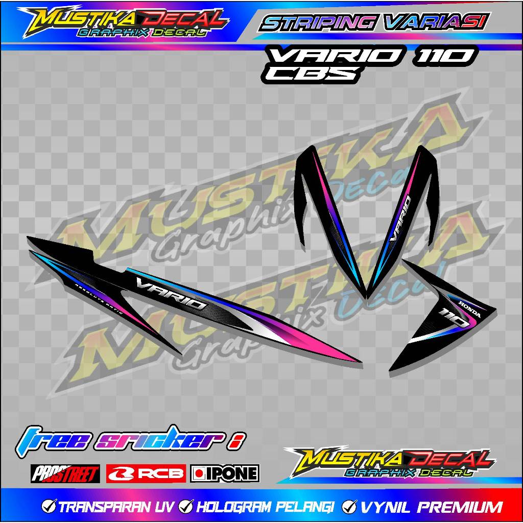 STRIPING VARIASI HONDA VARIO 110 FI / STICKER LIST VARIASI MOTOR VARIO 110