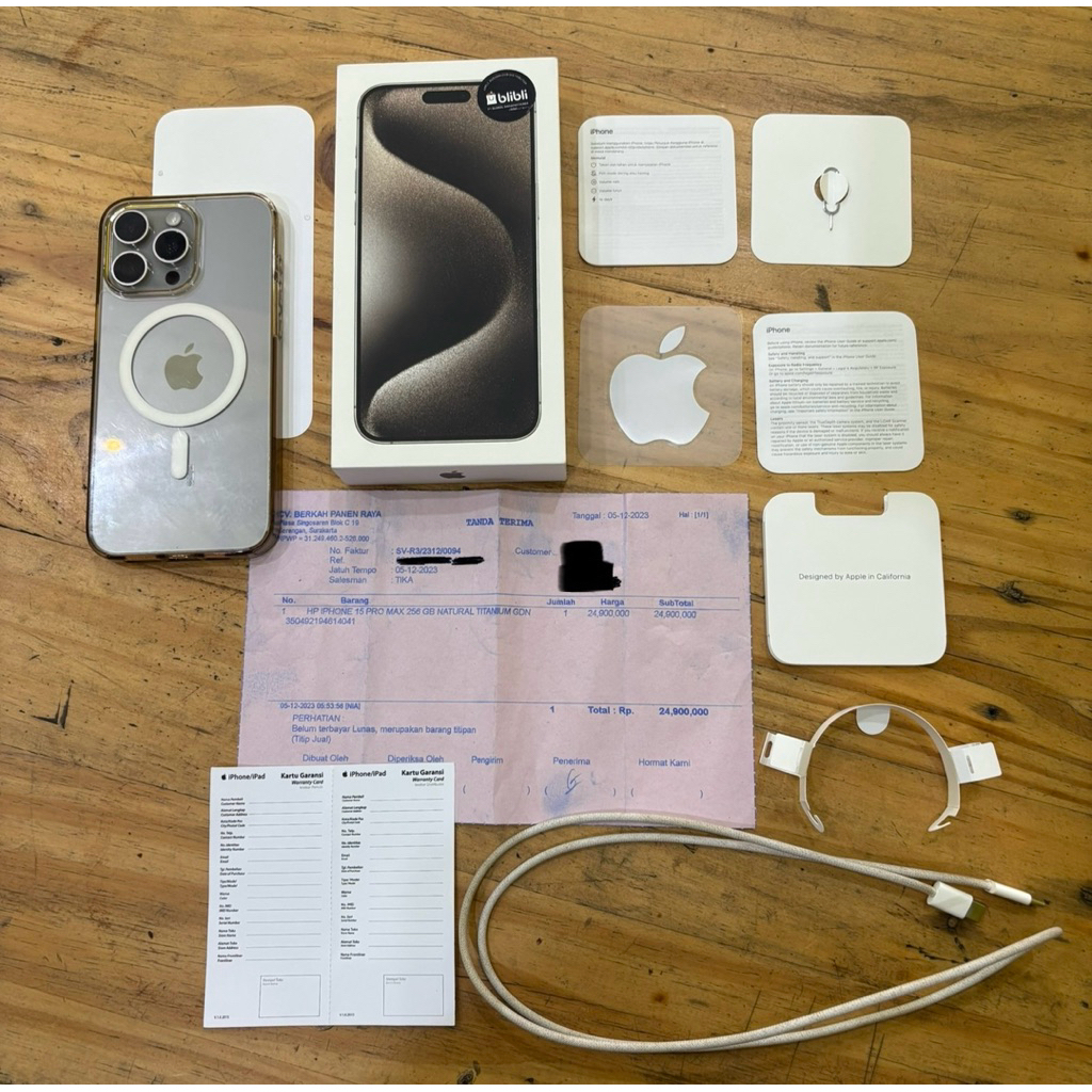Dijual Iphone 15 Pro Max 256Gb Pemakaian Pribadi dari Baru