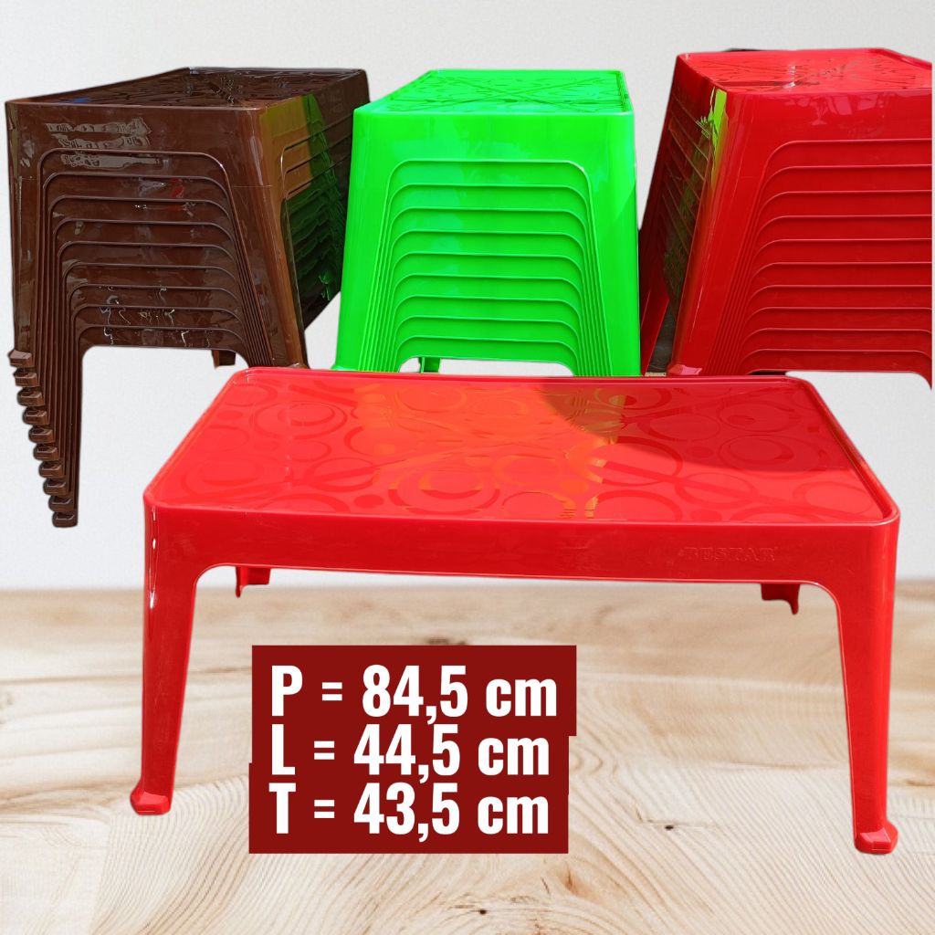 ( INSTANT ) MEJA PANJANG / MEJA TAMU PLASTIK / MEJA TERAS BESTAR PANJANG