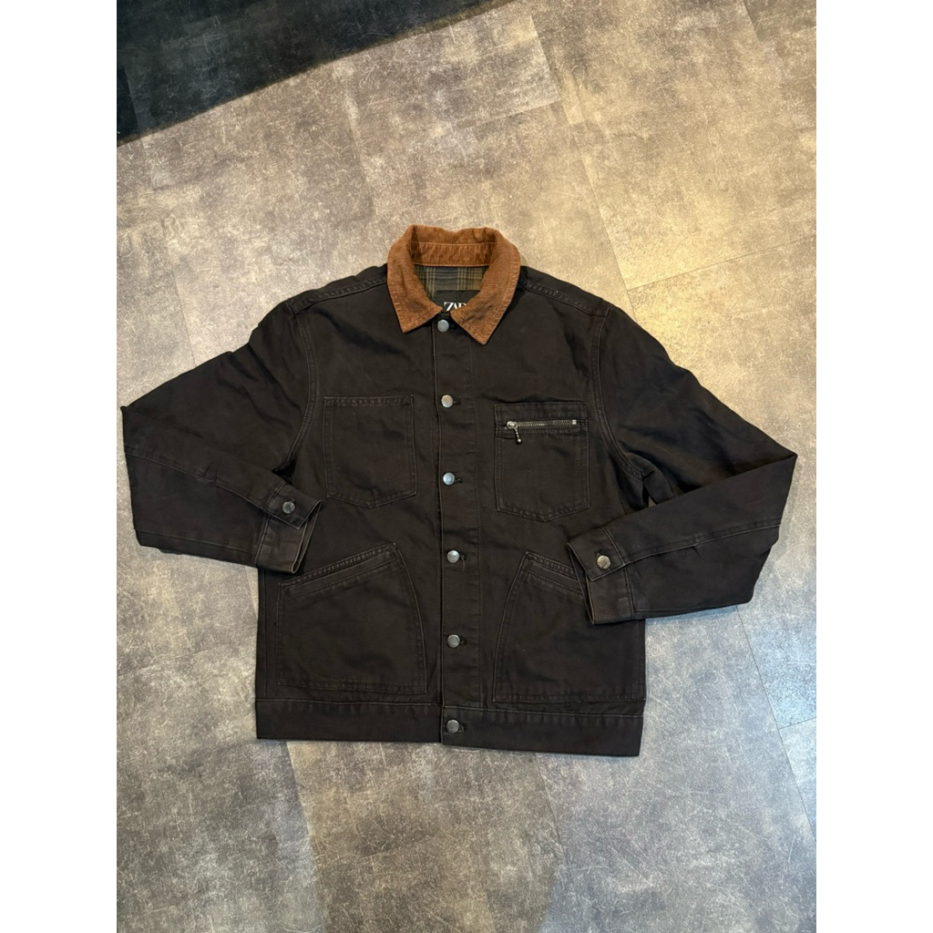 Jaket Zara detroit canvas denim jacket like carhartt