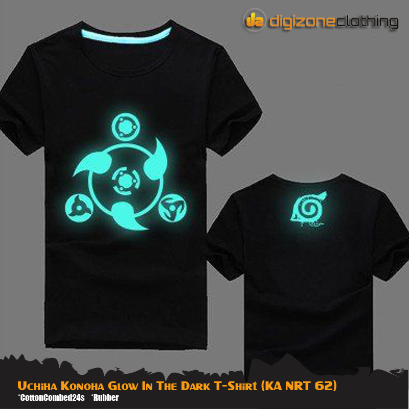 Kaos Anime Superhero Glow in the Dark Naruto One Piece Black Clover Ironman