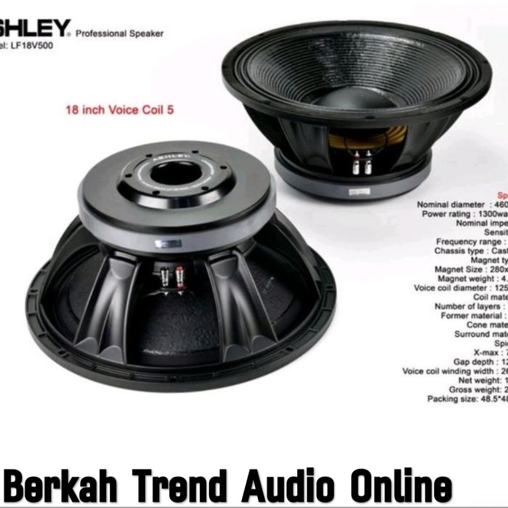Speaker Komponent ASHLEY LF 18 V 500        Coil 5 Original