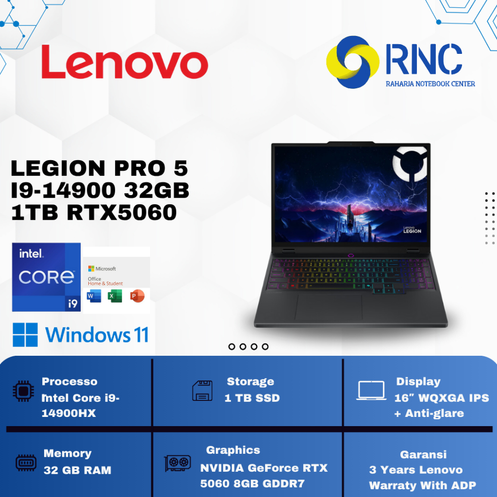 LENOVO LEGION PRO 5 I9-14900 32GB 1TB RTX5060