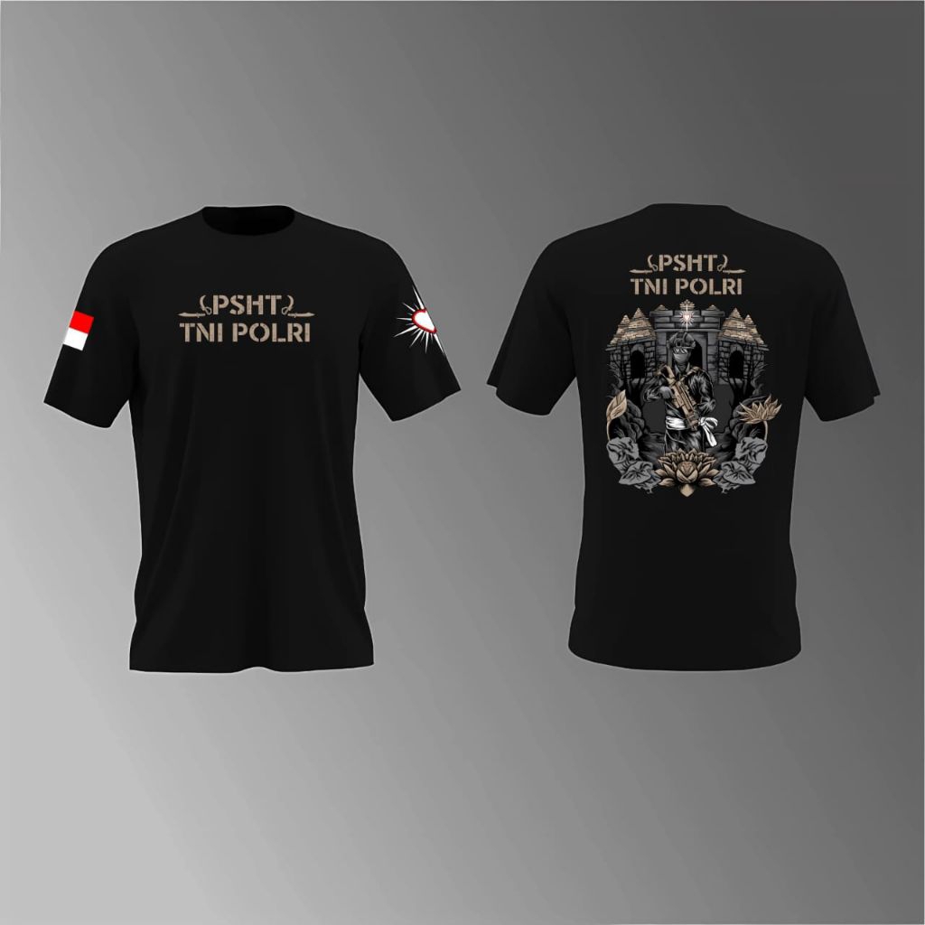 KAOS ATASAN PRIA/LAKI-LAKI DEWASA PSHT/TNI POLRI LENGAN PENDEK