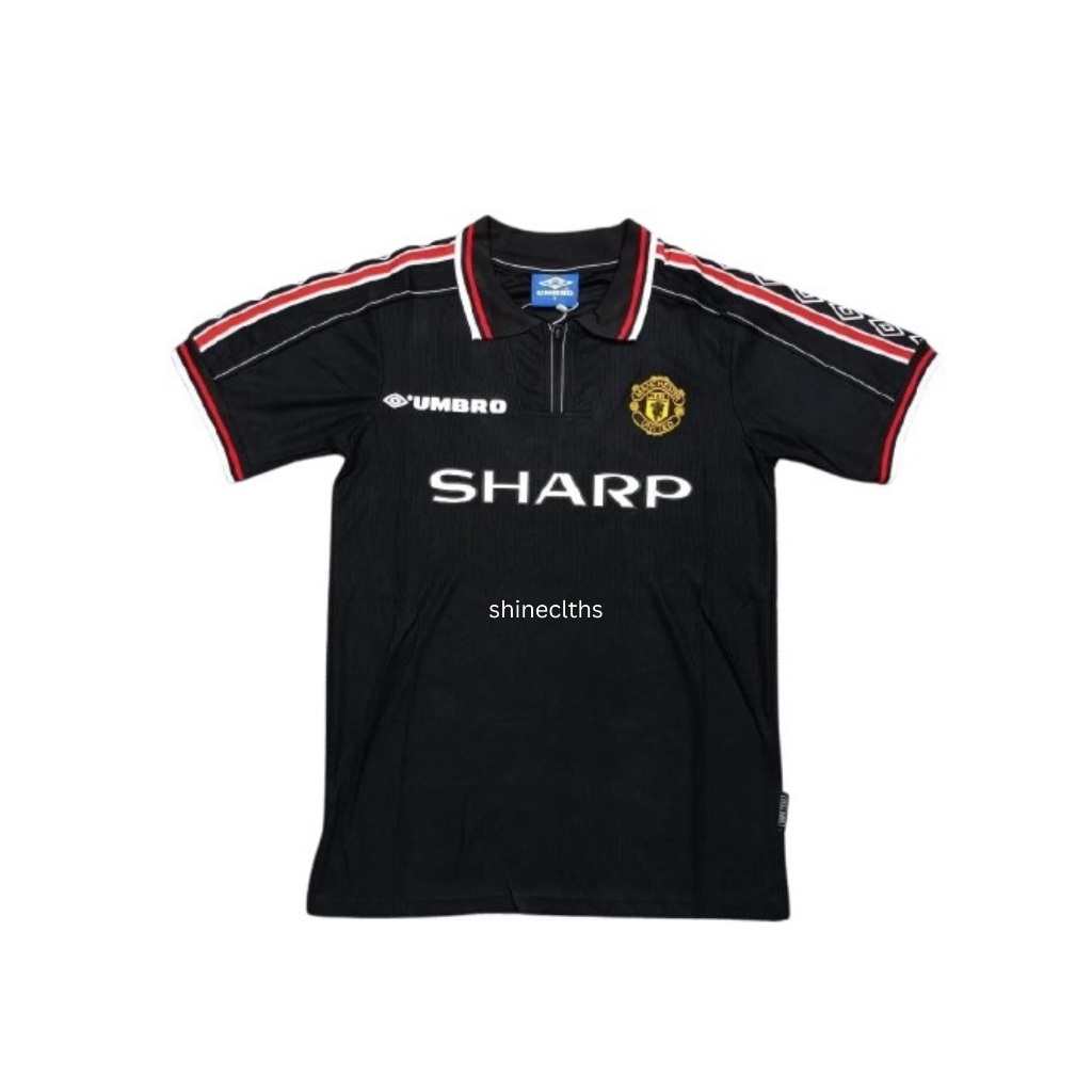 Jersey Manchester United Retro Away 1998 1999 Hitam