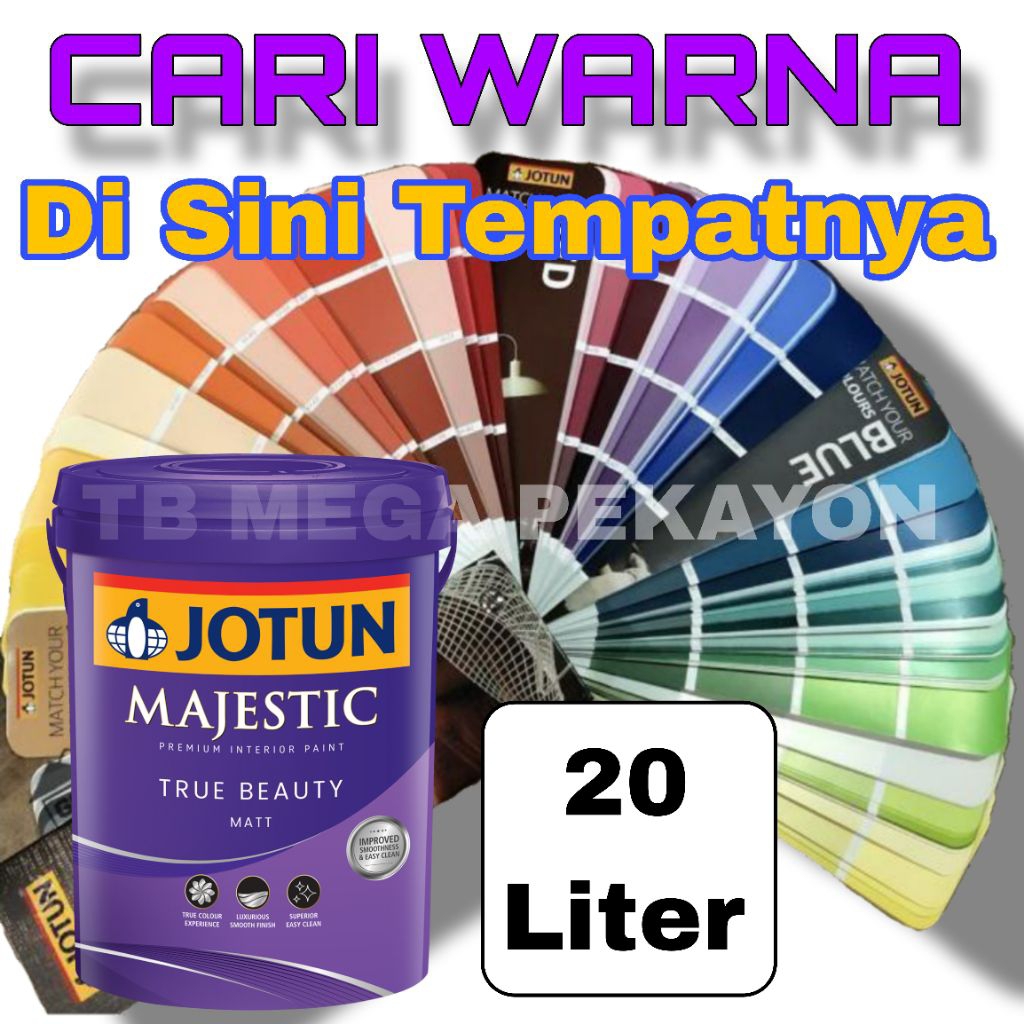 Cat Tembok Premium Jotun Majestic True Beauty Matt 20 Liter  REQUEST WARNA / Cat Dinding Premium