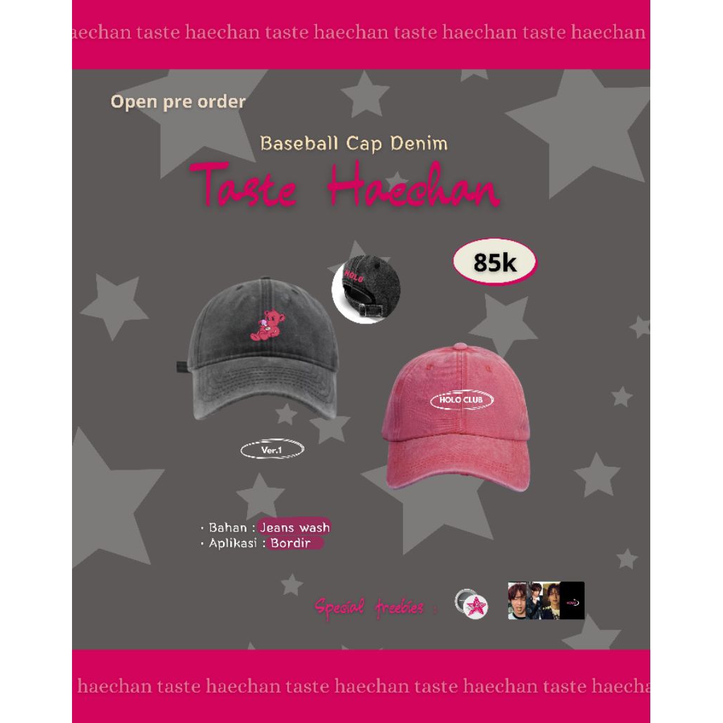 Baseball Cap Haechan Taste - Holo Nct Dream 127 Mark Jaemin Jeno Renjun Jisung Chenle