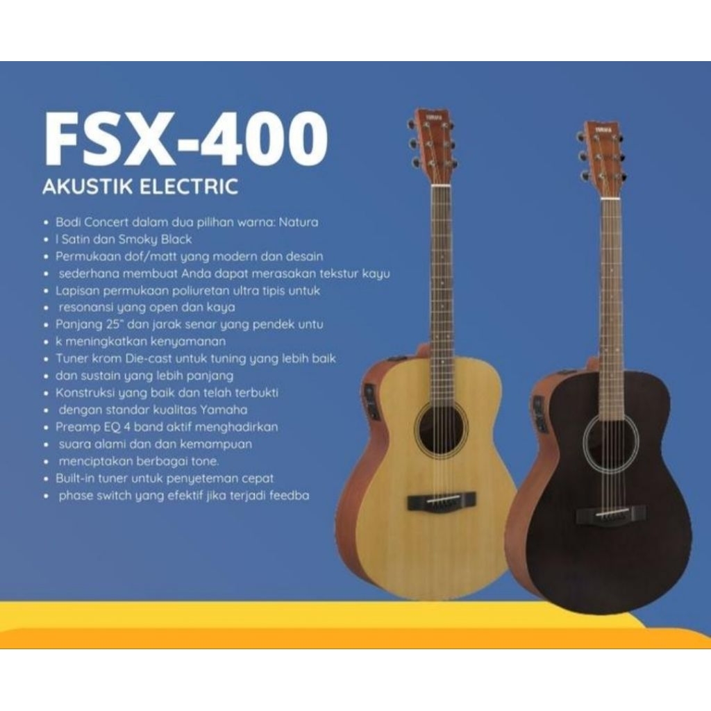 YAMAHA FX400 / FX400 / FX-400 GITAR AKUSTIC ELECTRIC
